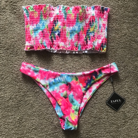 Zaful Other - Tie Dye Swimsuit